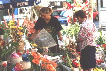 Blumenstand an der Rambla in Palma